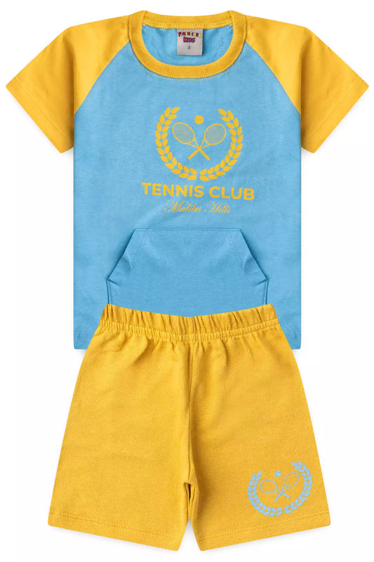 Conjunto Curto para Menino Tennis Club Azul