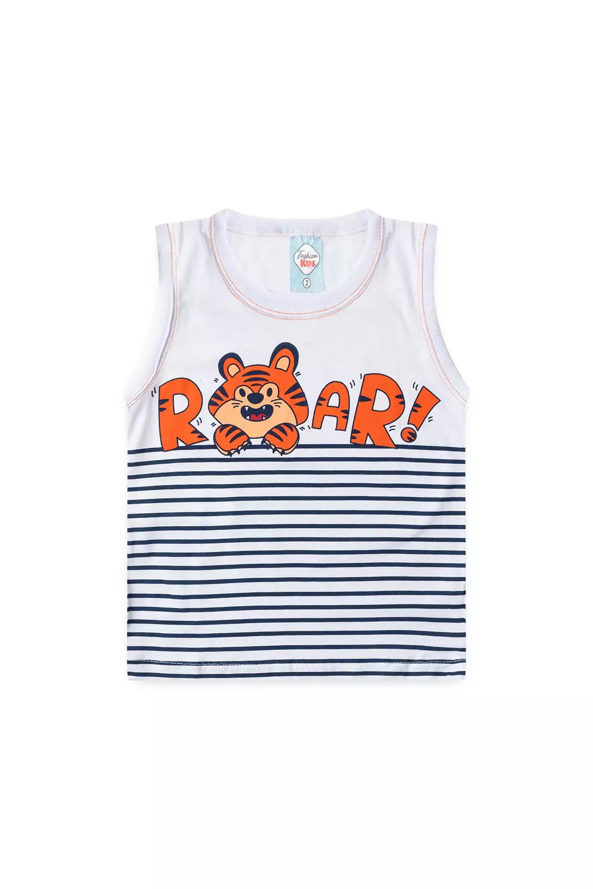 Conjunto Curto para Menino Tigre Branco