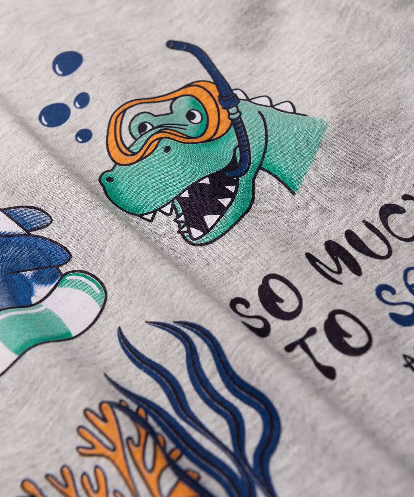 Conjunto Curto para Menino Tubarão Mescla