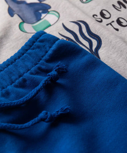 Conjunto Curto para Menino Tubarão Mescla