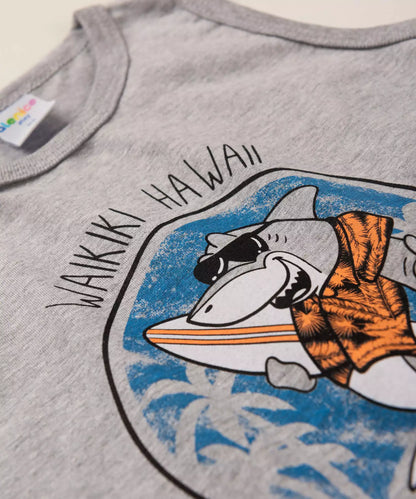 Conjunto Curto para Menino Tubarão no Mescla