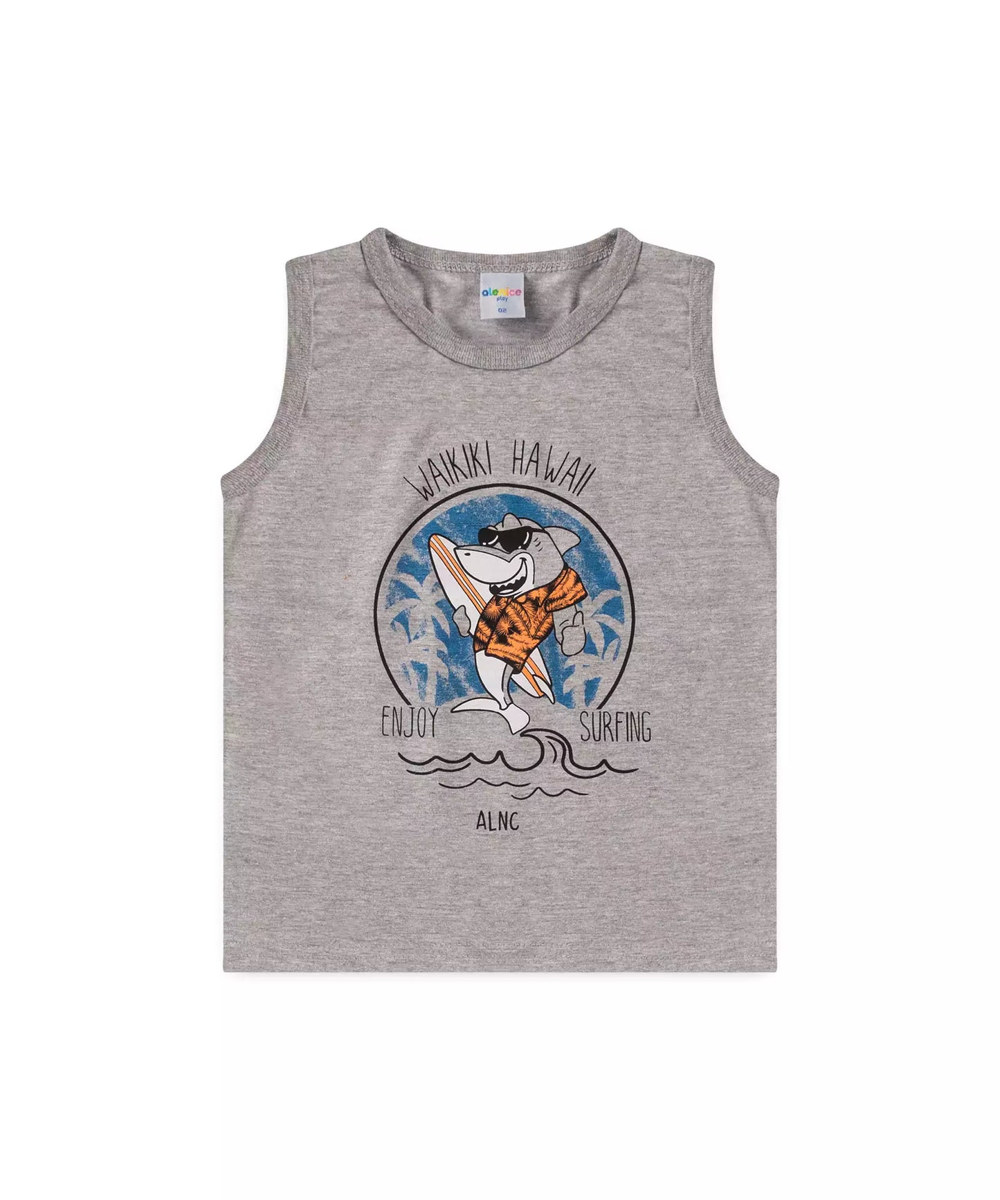 Conjunto Curto para Menino Tubarão no Mescla