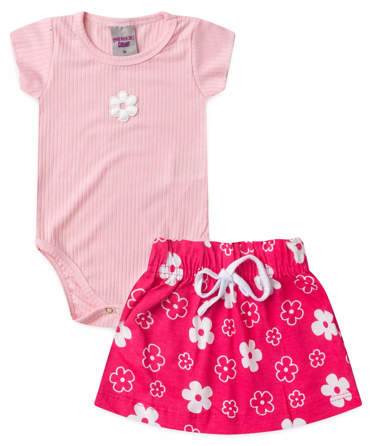 Conjunto de Bebê Menina Florzinha Rosa