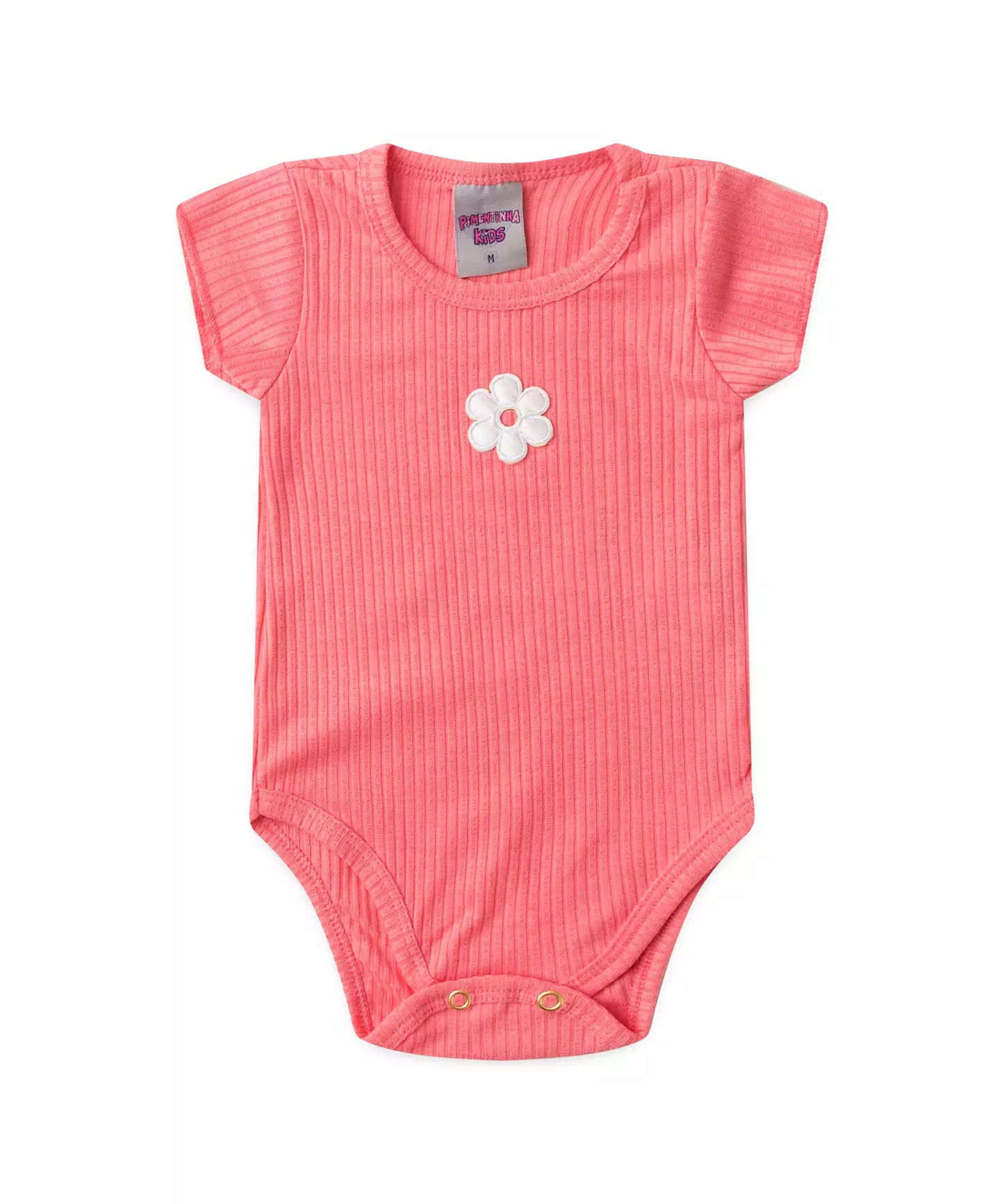 Conjunto de Bebê Menina Florzinha Salmão