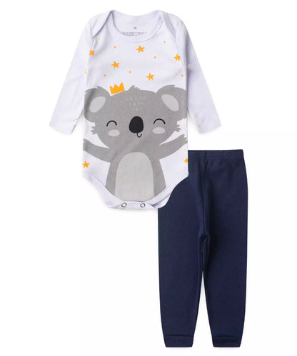 Conjunto de Body para Bebê Menina Unicórnio Marfim