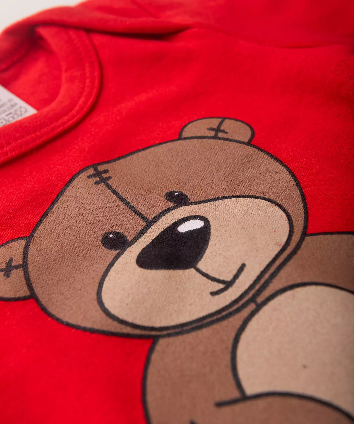 Conjunto de Body para Bebê Menino Ursinho Vermelho