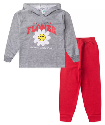 Conjunto de Frio Infantil Feminino Flor Mescla