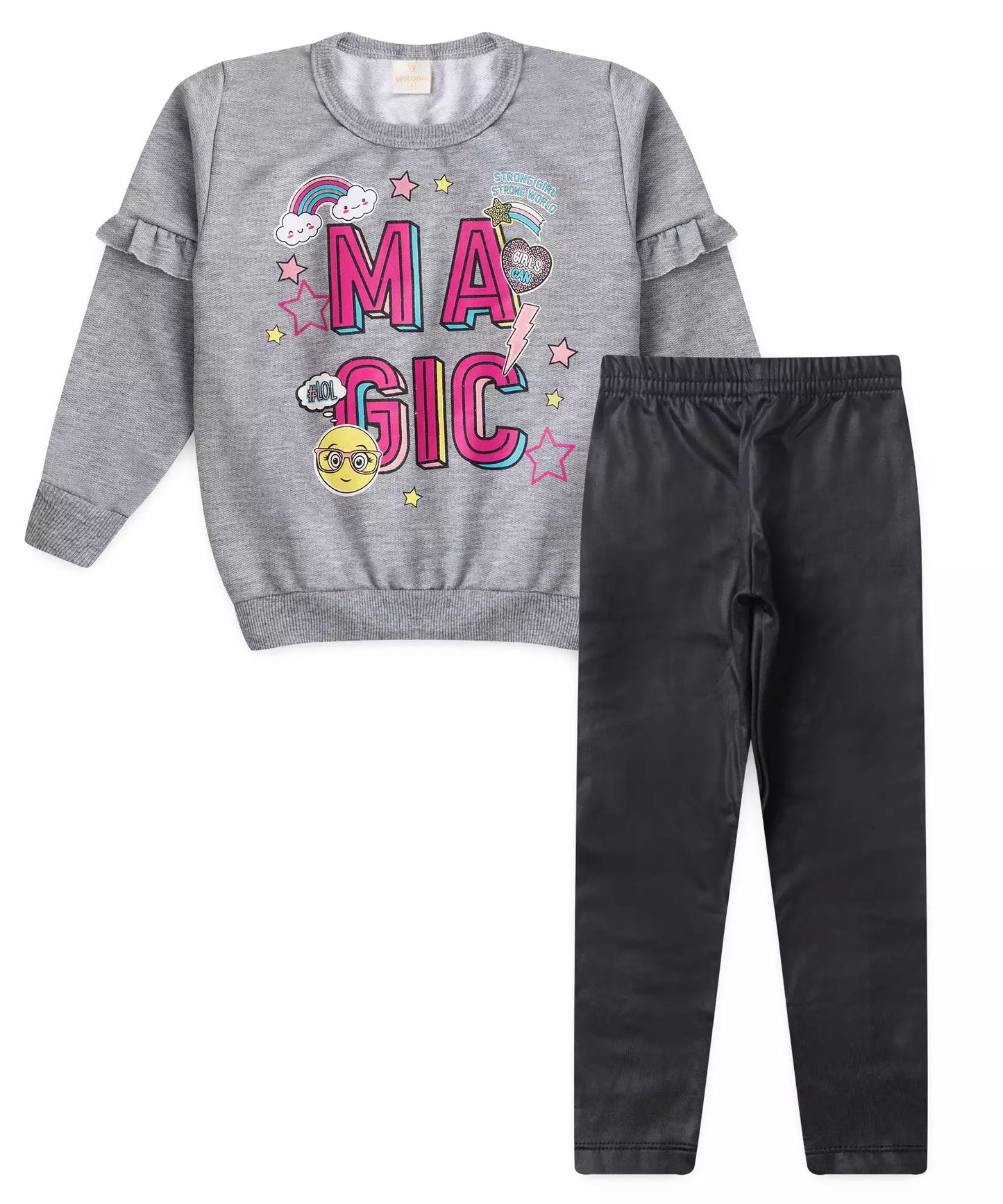 Conjunto de Frio Infantil Feminino Magic Mescla