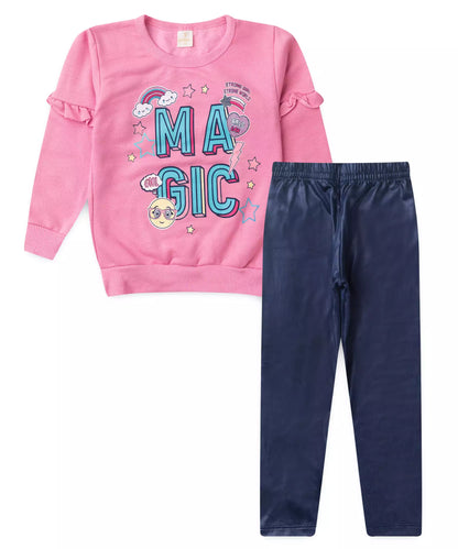 Conjunto de Frio Infantil Feminino Magic Rosa