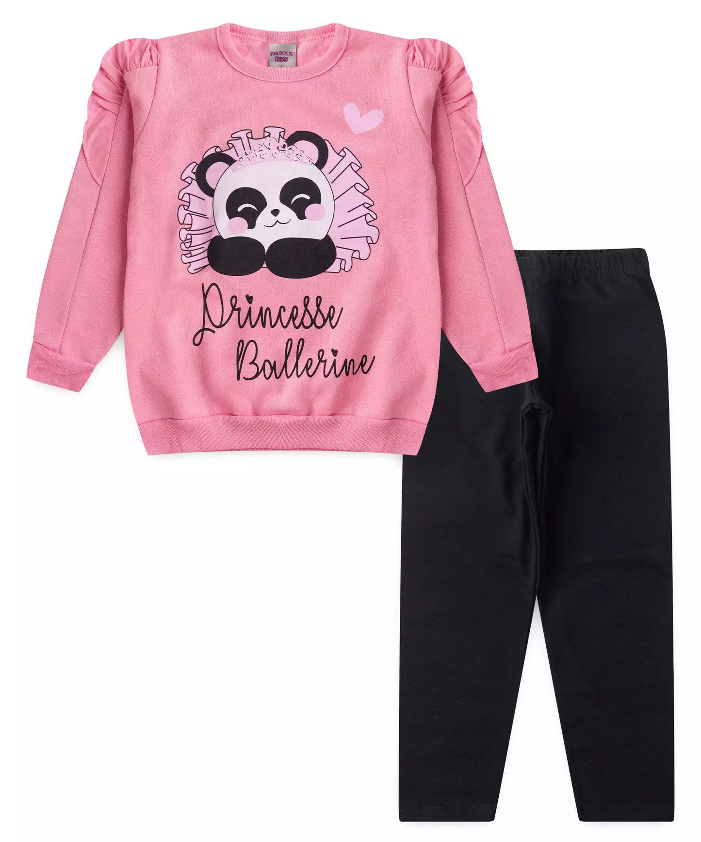 Conjunto de Frio Infantil Feminino Pandinha Rosa