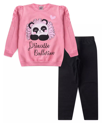 Conjunto de Frio Infantil Feminino Pandinha Rosa