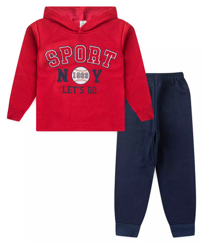 Conjunto de Frio Infantil Masculino Sport Vermelho