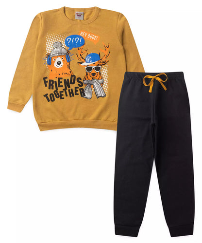 Conjunto de Frio Infantil Masculino Urso no Marrom