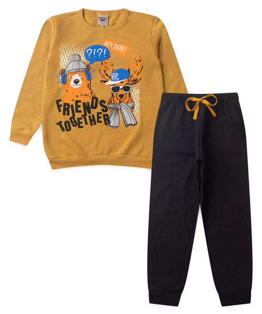 Conjunto de Frio Infantil Masculino Urso no Marrom