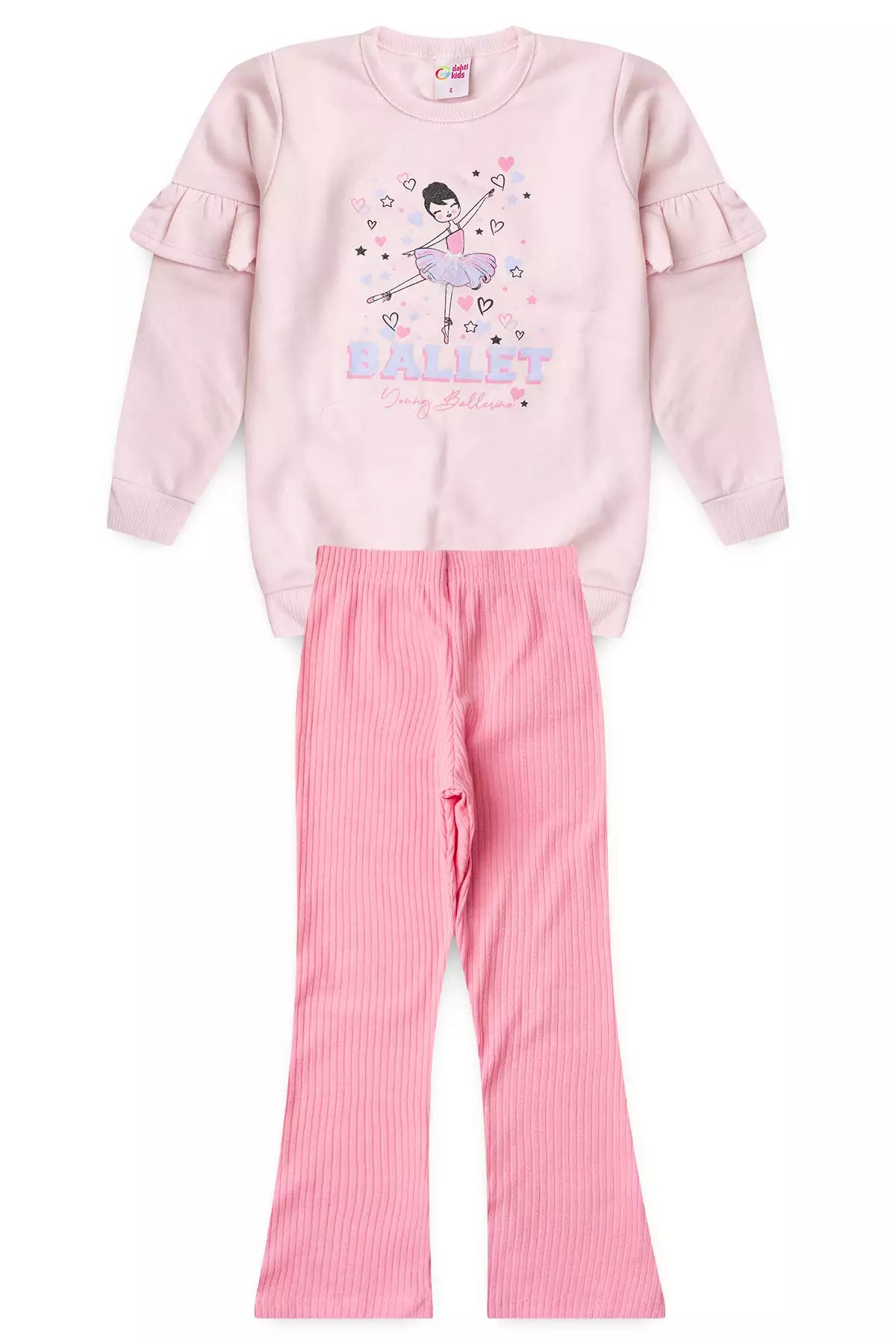 Conjunto de Frio Infantil Menina Bailarina Encantada Rosa
