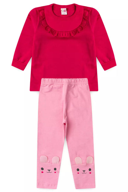 Conjunto de Frio Infantil Menina Bunny Pink