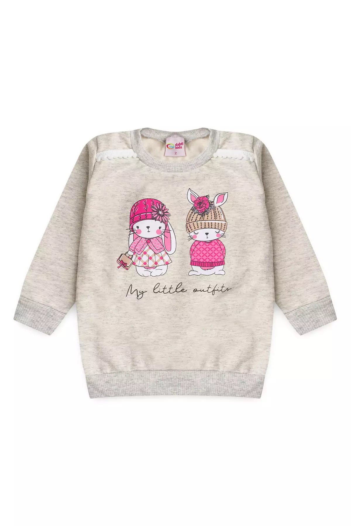 Conjunto de Frio Infantil Menina Bunny Pompom Mescla