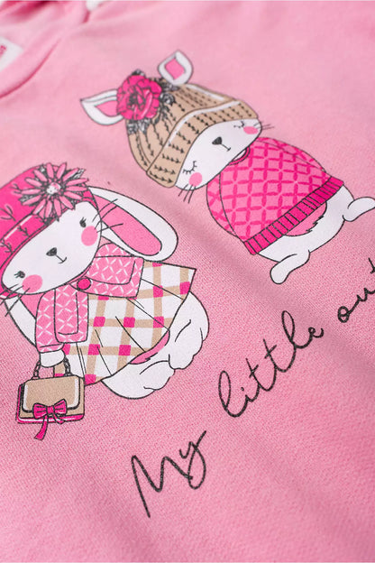 Conjunto de Frio Infantil Menina Bunny Pompom Rosa