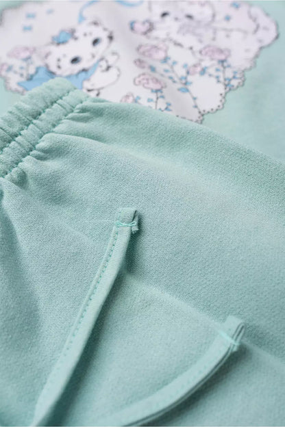 Conjunto de Frio Infantil Menina Gatinha Charm Verde