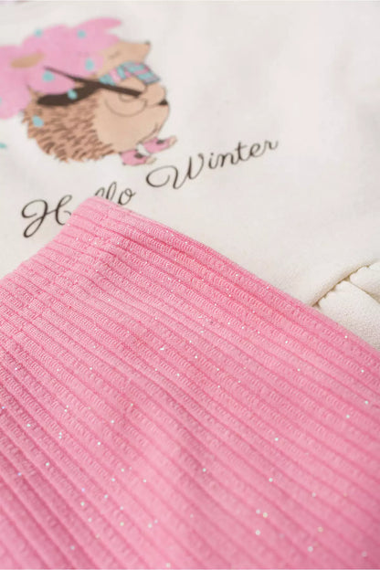 Conjunto de Frio Infantil Menina Hello Winter Marfim