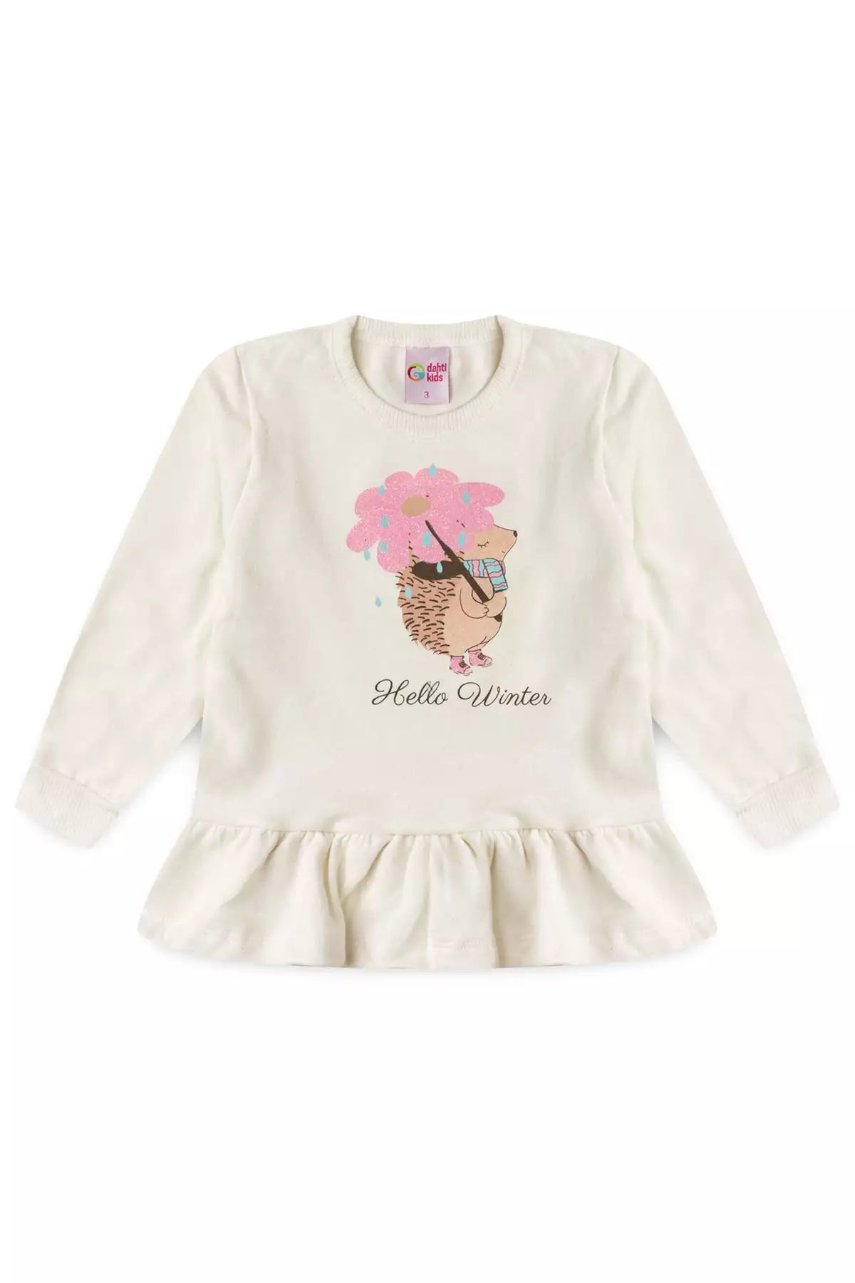 Conjunto de Frio Infantil Menina Hello Winter Marfim