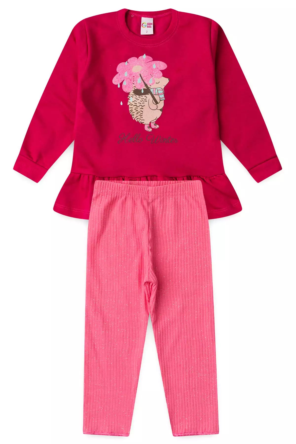 Conjunto de Frio Infantil Menina Hello Winter Pink
