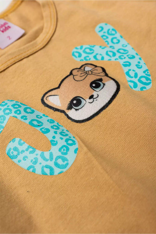 Conjunto de Frio Infantil Menina Joy Ursinho Marrom