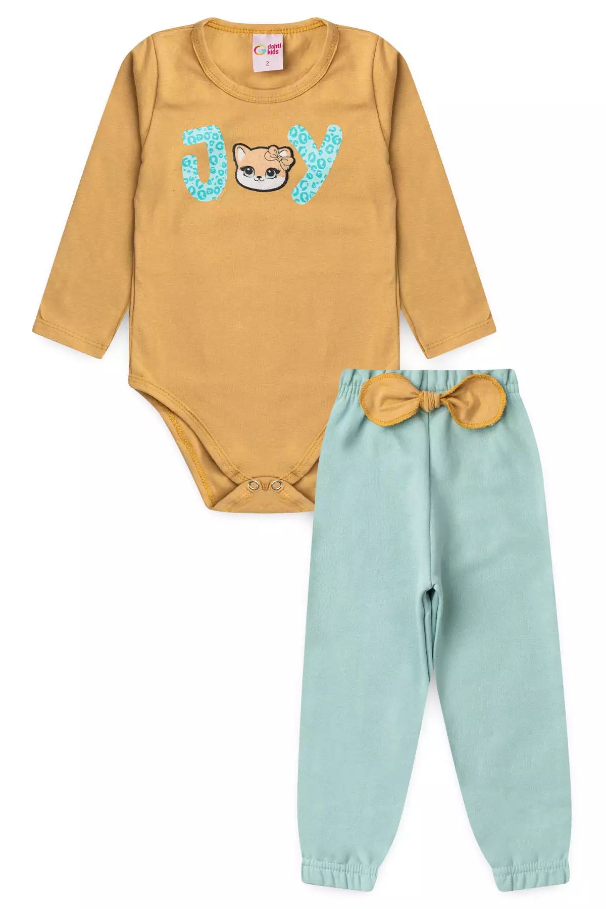 Conjunto de Frio Infantil Menina Joy Ursinho Marrom