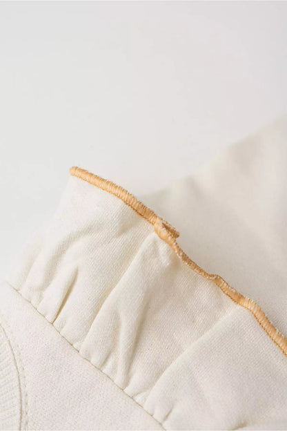 Conjunto de Frio Infantil Menina Love Puff Marfim