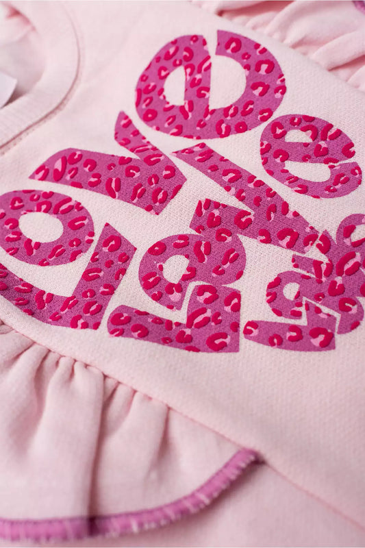 Conjunto de Frio Infantil Menina Love Puff Rosa