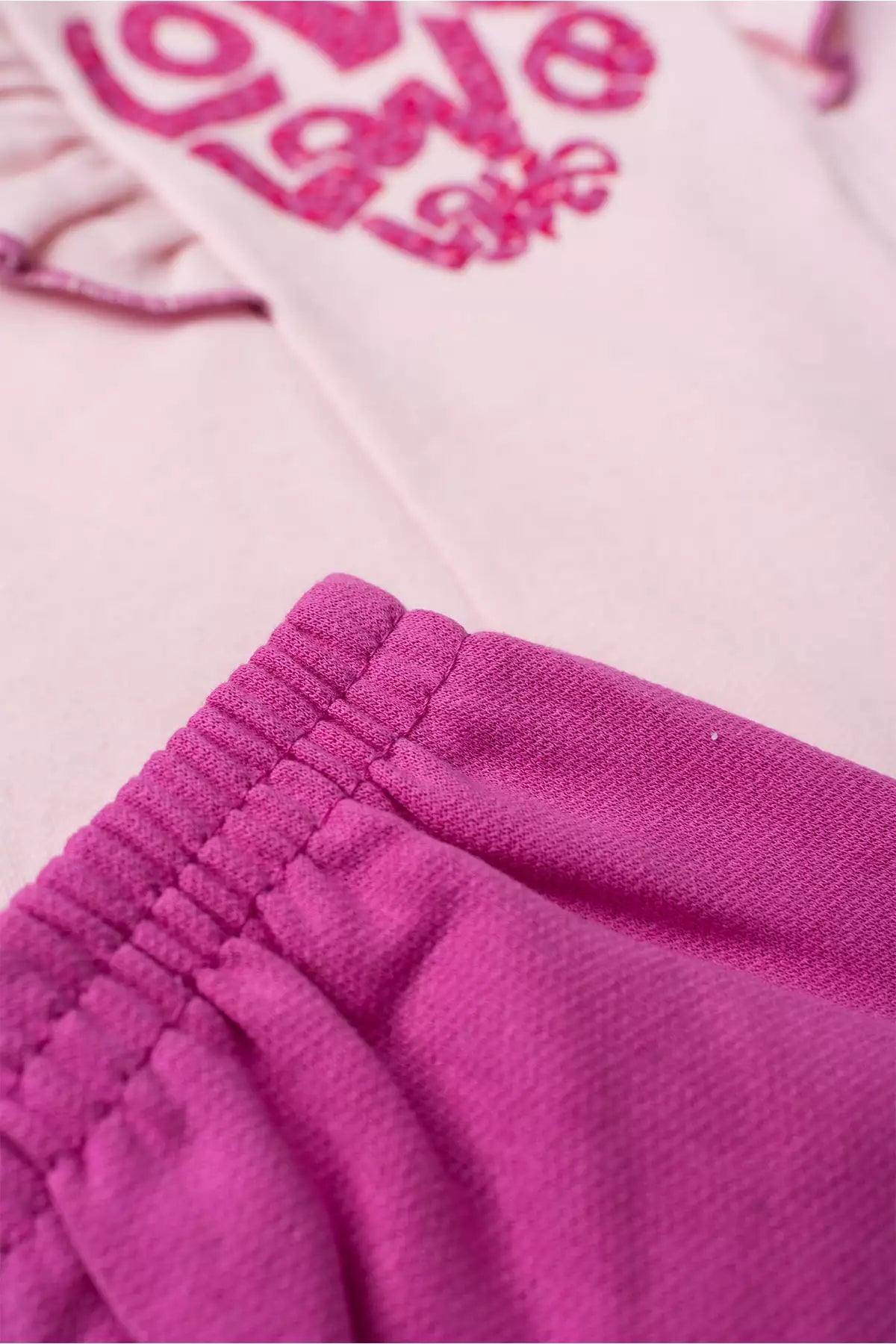 Conjunto de Frio Infantil Menina Love Puff Rosa