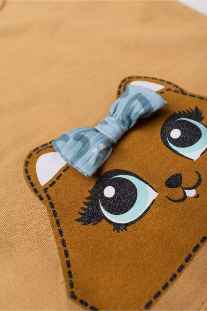 Conjunto de Frio Infantil Menina Ursinha Encantada Marrom