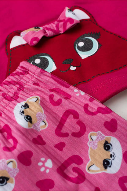 Conjunto de Frio Infantil Menina Ursinha Encantada Pink