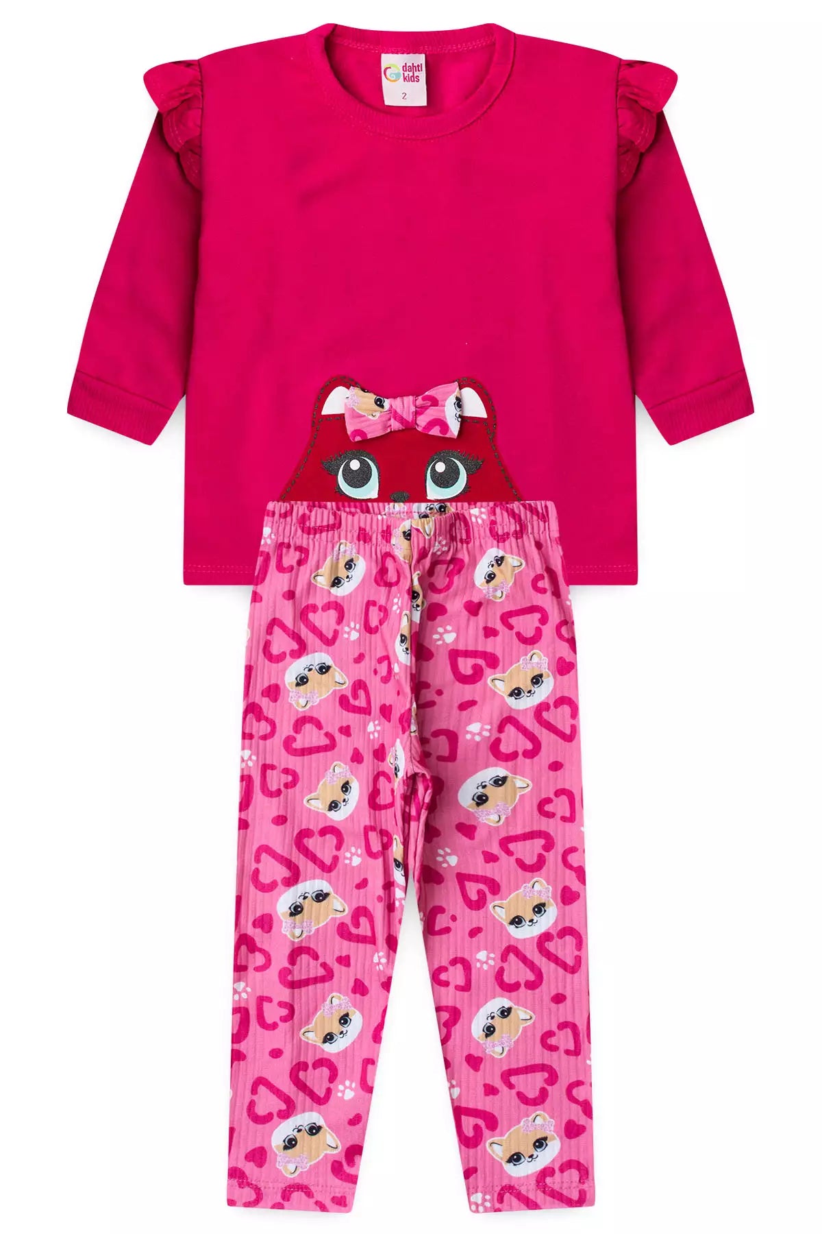 Conjunto de Frio Infantil Menina Ursinha Encantada Pink