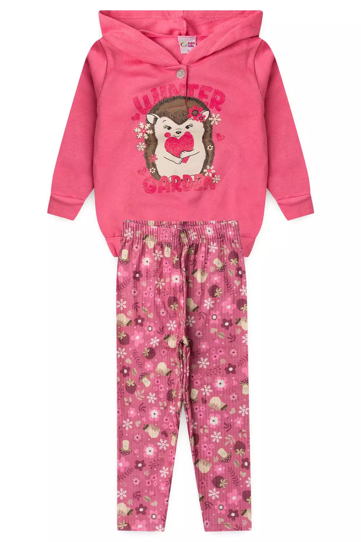 Conjunto de Frio Infantil Menina Winter Garden Rosa