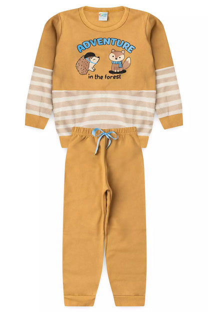 Conjunto de Frio Infantil Menino Adventure Forest Marrom