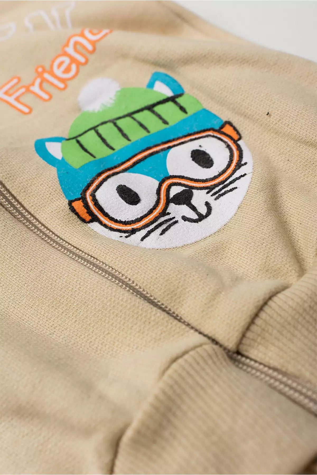 Conjunto de Frio Infantil Menino Amigos da Montanha Marfim