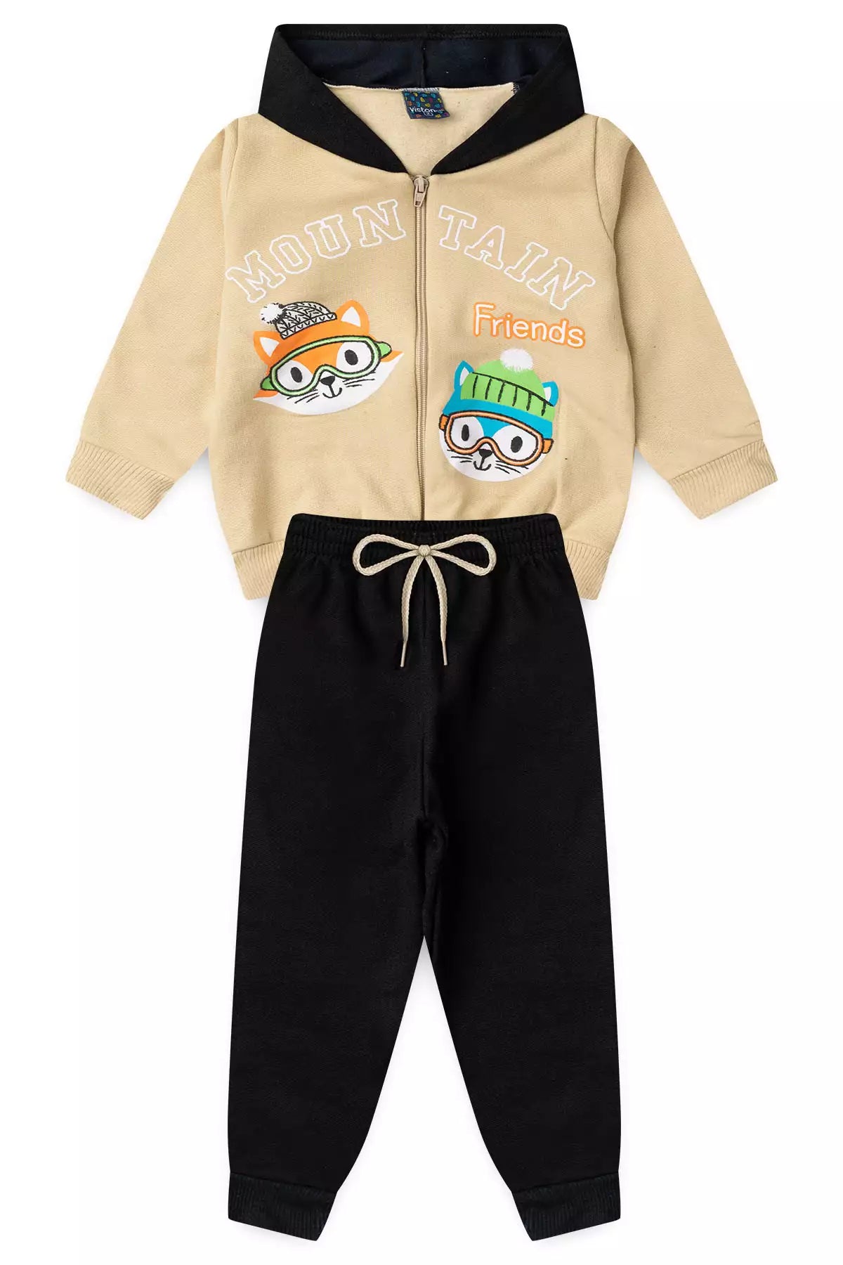 Conjunto de Frio Infantil Menino Amigos da Montanha Marfim
