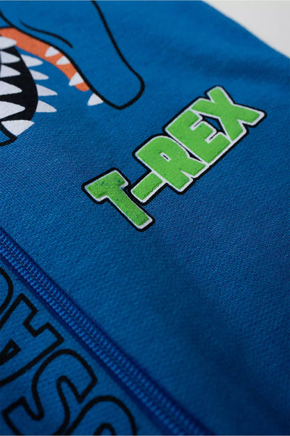 Conjunto de Frio Infantil Menino Dino T-Rex Azul