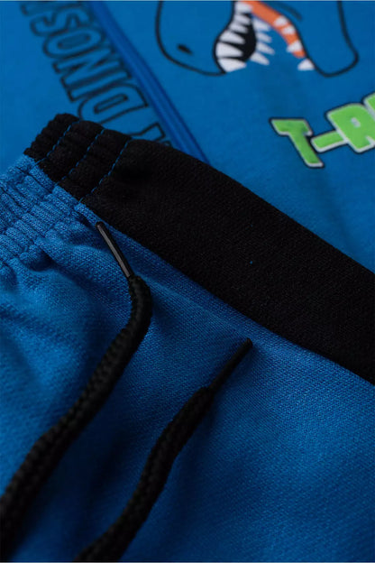 Conjunto de Frio Infantil Menino Dino T-Rex Azul
