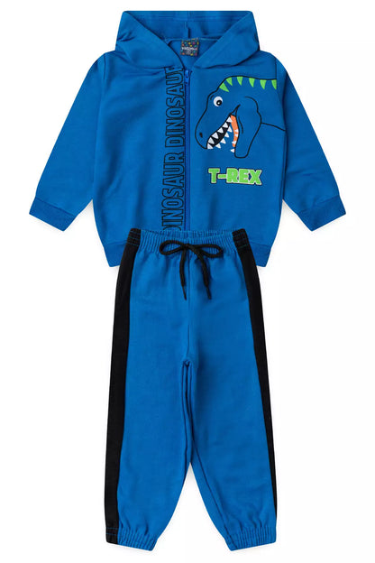 Conjunto de Frio Infantil Menino Dino T-Rex Azul