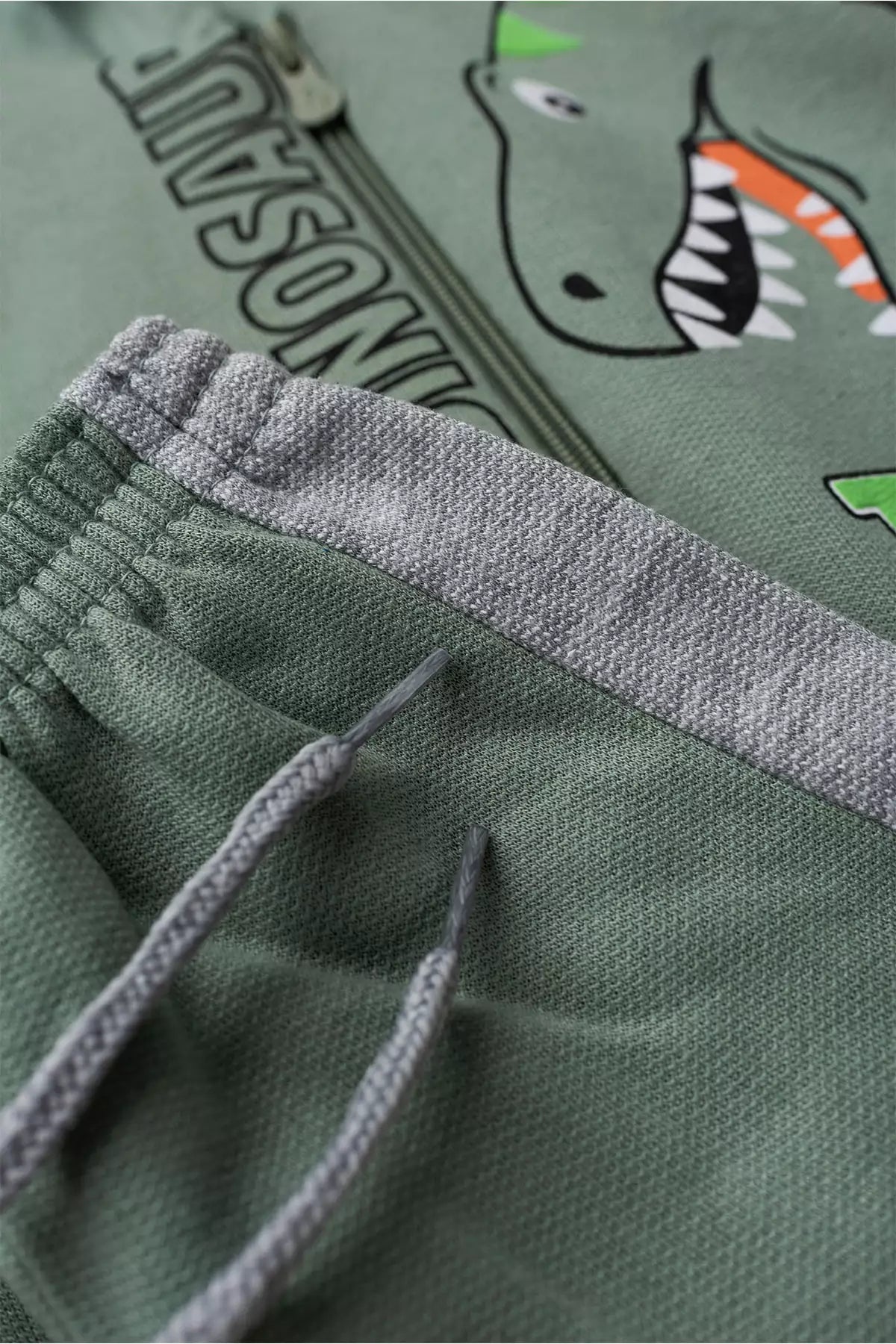 Conjunto de Frio Infantil Menino Dino T-Rex Verde