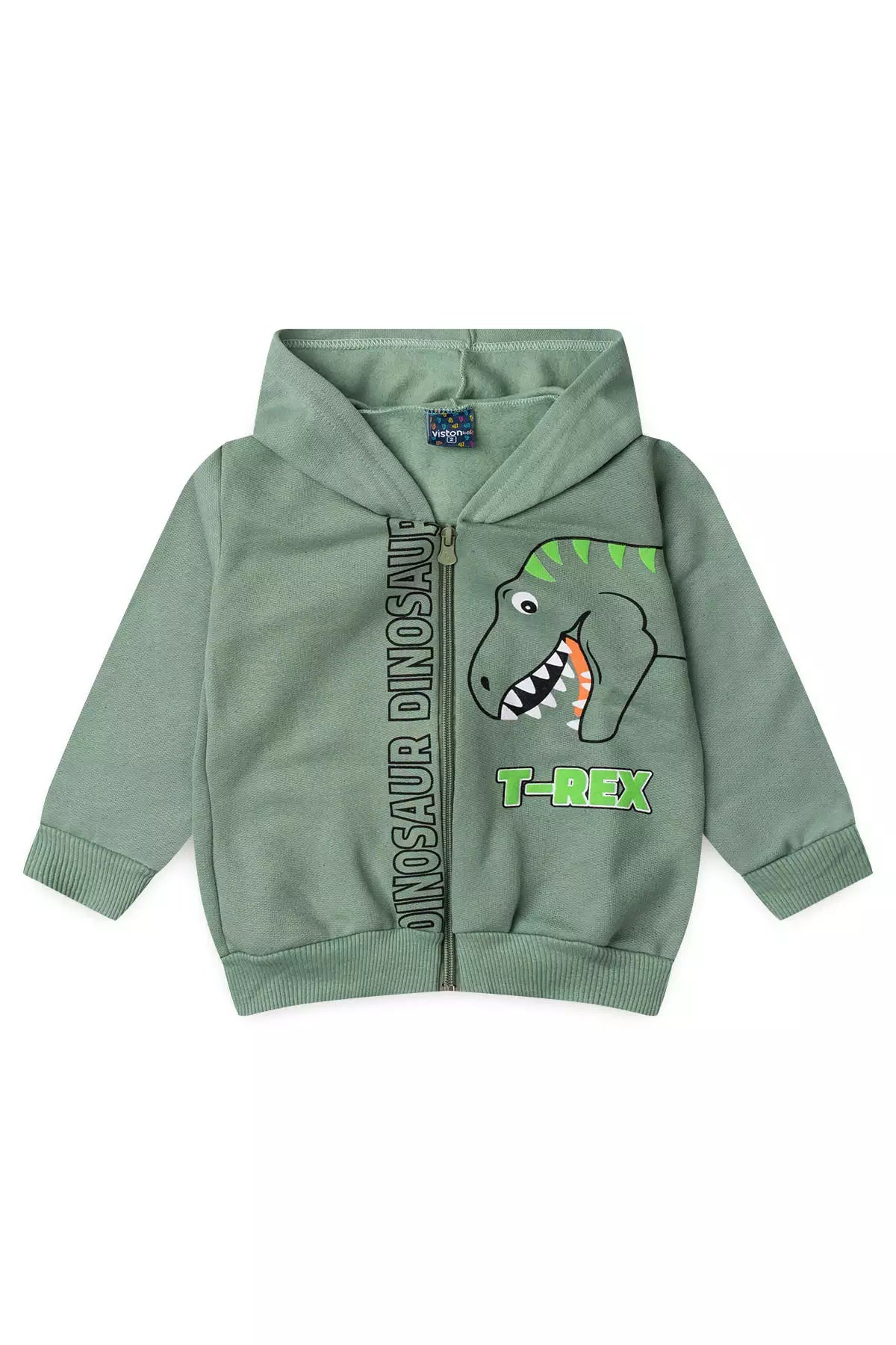 Conjunto de Frio Infantil Menino Dino T-Rex Verde