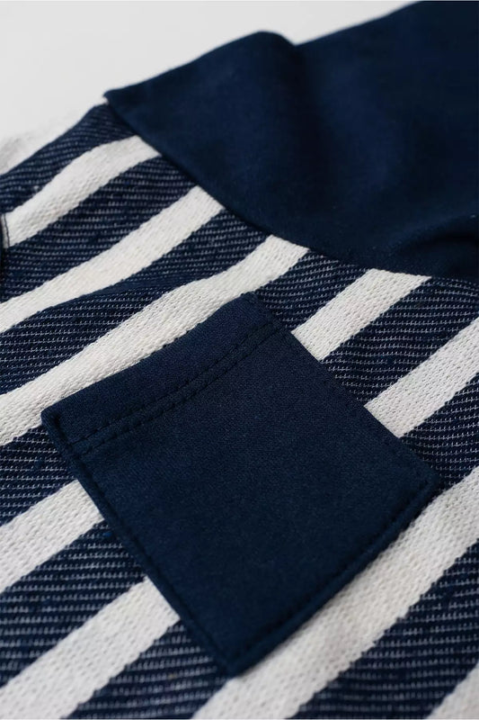 Conjunto de Frio Infantil Menino Listrado Marinho