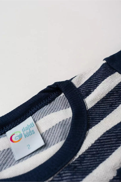 Conjunto de Frio Infantil Menino Listrado Marinho