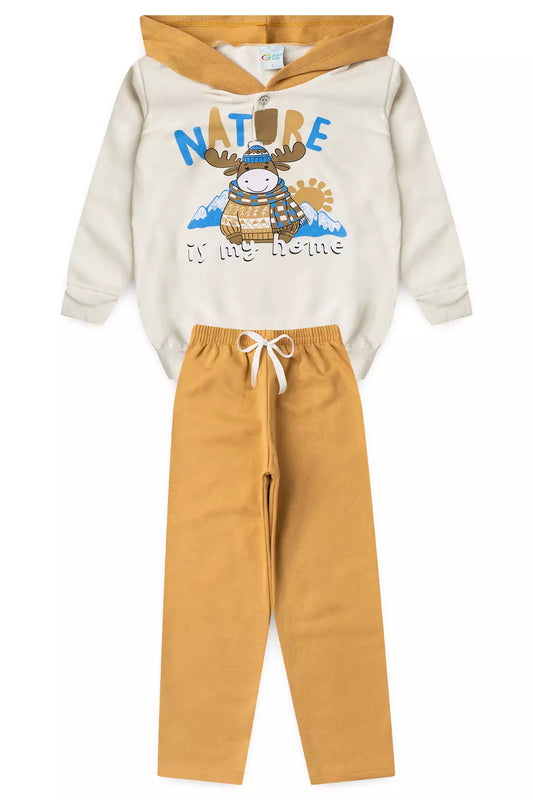 Conjunto de Frio Infantil Menino Nature Home Marfim