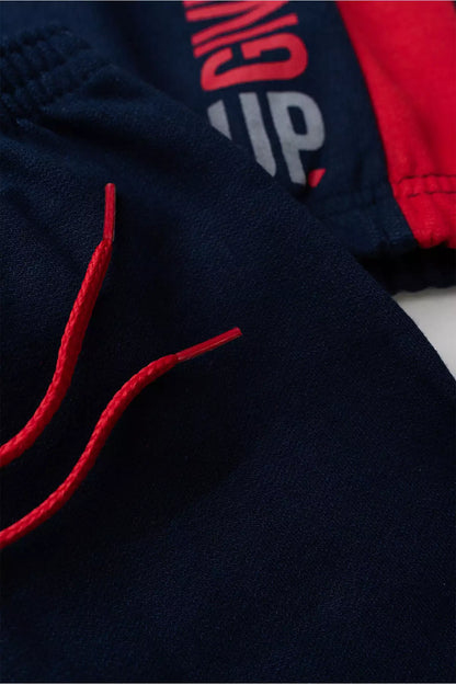 Conjunto de Frio Infantil Menino Never Give Up Marinho