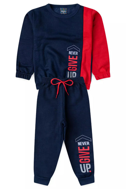 Conjunto de Frio Infantil Menino Never Give Up Marinho