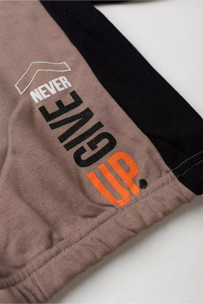 Conjunto de Frio Infantil Menino Never Give Up Marrom