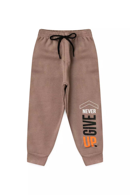 Conjunto de Frio Infantil Menino Never Give Up Marrom